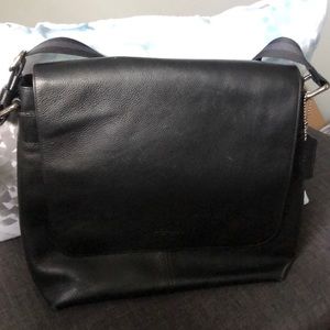Coach black messenger bag